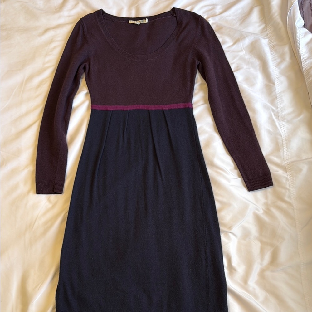 Boden LS Dress blue purple 6R